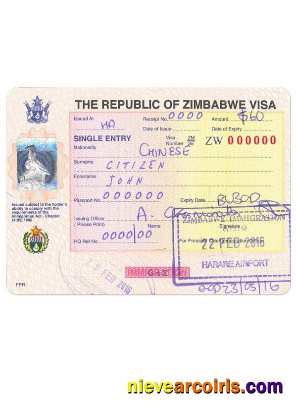 ZIMBABWE visa